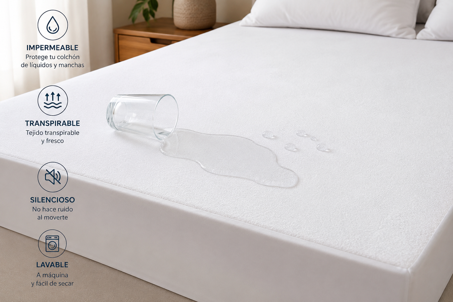 Protector colchon impermeable 150x200 CM
