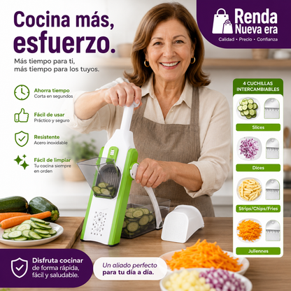 Cortadora de alimentos 4 en 1