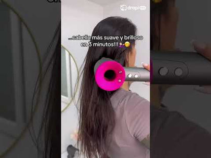 Secador iónico tipo dyson con accesorios